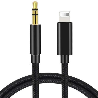 China car lighting to car audio cable iphone to 3.5mm audio adapter for iphone X 6 7 8 for sale