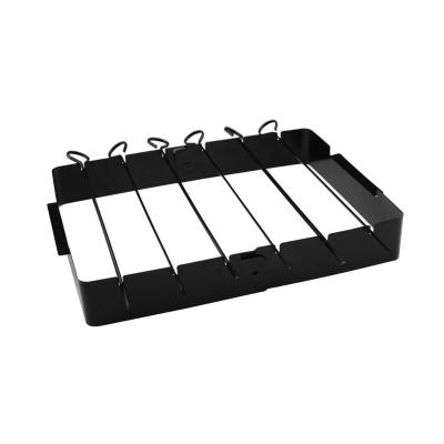 China Easily Cleaned Non-Stick Carbon Steel Grill Kebab Kebab Set-BBQ Skewer Rack Including 1 Rack and 6 Skewers for sale