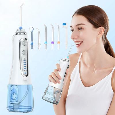 China Portable Dental Electric Oral Flosser Car Water Irrigator Cordless Tooth Jet Water Flosser For Travel Teeth Whitening for sale