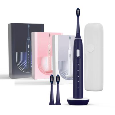 China Teeth Cleaning Custom Logo Wireless Rechargeable Patent Sonic Electric Toothbrush For Adult Use for sale