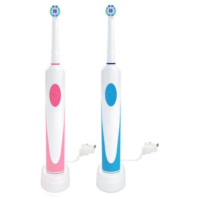 China ABS+Dupont Bristle Hot Selling Deep Clean Inductive Filling Teeth Whitening Rotary Electric Adult Toothbrush With 2 Replacement Heads for sale