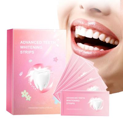 China For Home Use Private Label Non Peroxide No Sensitive Pain Free Sakura taste Teeth Whitening Strips for sale