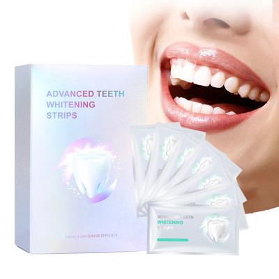 China For Home Use 2023 New Design Advanced 14 bags Bright White Strips Residual Free Teeth Whitening Strips Private Logo for sale