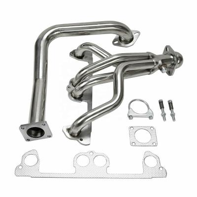 China Stainless Steel EXHAUST MANIFOLD HEADER AND DOWNPIPE FIT YJ 1991-1995 2.5L L4 for sale