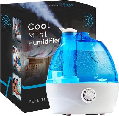 China Cool Quiet Hotel Mist Humidifier 2.5L Water Tank Ultrasonic Humidifiers for Bedroom 360 Rotation Adjustable Spout Humidifier Diffuser for sale