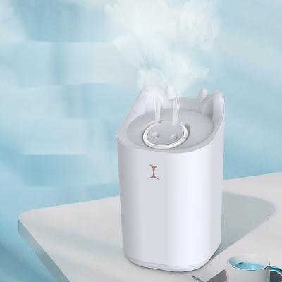 China Hotel Cool Mist Humidifiers Double To Jet Auto Safety Cut Lasts Up To 24 Hours Filter LED Display Light Free Optional Humidifier for sale