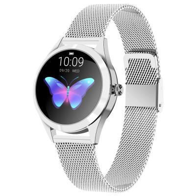 China Hot Selling Touch Screen Stainless Steel Ladies Watch Waterproof Heart Rate Monitoring Women Smart Watch Kw10c Smartwatch for sale