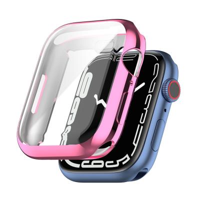 China Durable Ultra Thin Waterproof Soft Tpu Cover Case For Apple Watch For Iwatch 7 Series 41MM 45MM Case Screen Protector for sale