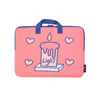 China Nbear 13inch Fashion Ladies Laptop Case Unique Fancy Pink Sleeve Cute Cotton Laptop Bag Cotton Shockproof Pouch for sale