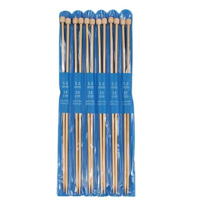 China Bamboo knitting needles for hand knit Shanghai smb knitting needles factory best wholesale high quality smooth bamboo knitting needles 35cm long for sale