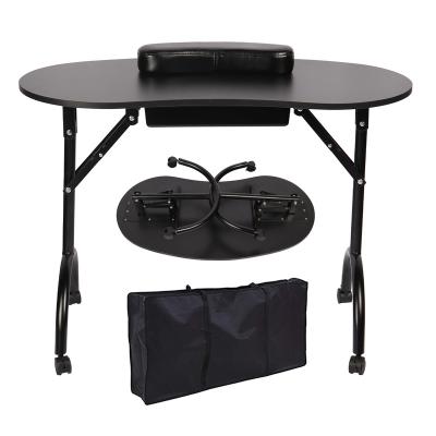 China Modern cheap black table sale nail table portable nail salon table manicure table for sale