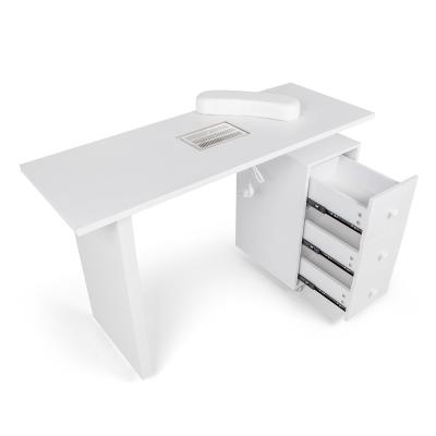 China Modern Nail Art Table Nail Table with Duct Nail Station Furniture Manicure Table for sale