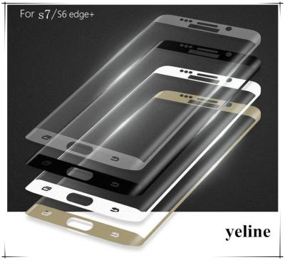 China 3D fashion transparent screen curved tempered glass for samsung s7 edge for sale