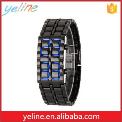 China Style Automatic Metal Stone Rock Date Decorative Led Watch for sale