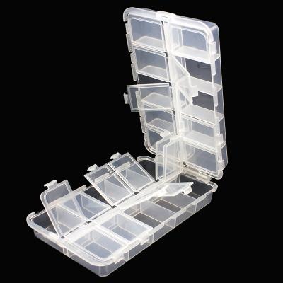 China Multifunctional Clear Plastic Foldable PP Lure Box Outdoor Fishing Durable Fishing Tackle Box With 20 Compartments for sale