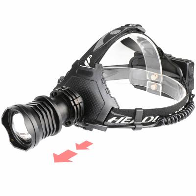 China Outdoor Kits Waterproof Powerful Headlamp Flashlight Zoomable USB 50W P70 LED Rechargeable Head Lamp for Camping,Hiking,Fishing,Hunting for sale