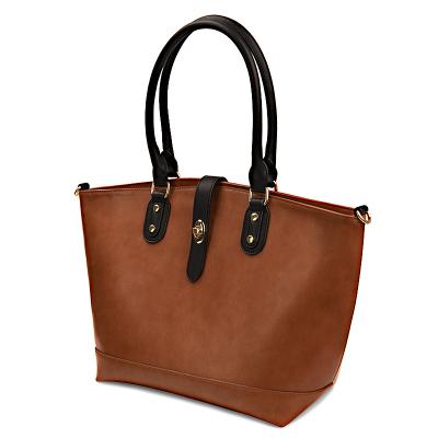 China Wholesale Fashion Female Tote Bag Shoulder Bag Handbag Bag Large Capacity Brown Leather Customizable Size And Color for sale