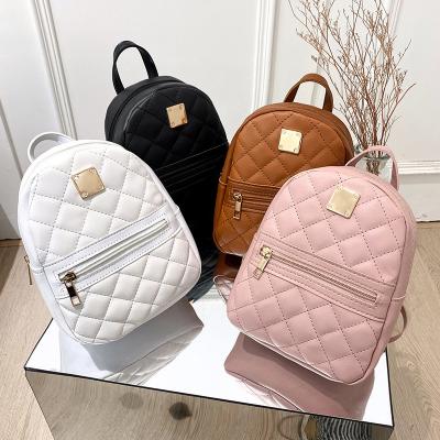 China Portable Hot Sales Backpack Literary Women's Simple Casual Mini Pu Shoulder Bag for sale