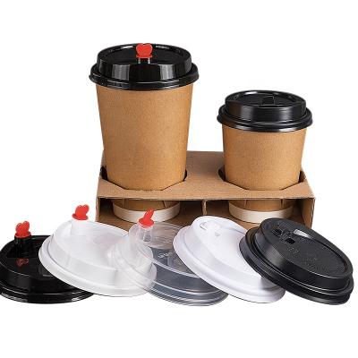 China Wholesale Disposable Custom Solid Wall Plain Party Double Colors 12 7oz Coffee Tea Wrapper Printed Disposable Paper Cups For Hot Drinks for sale