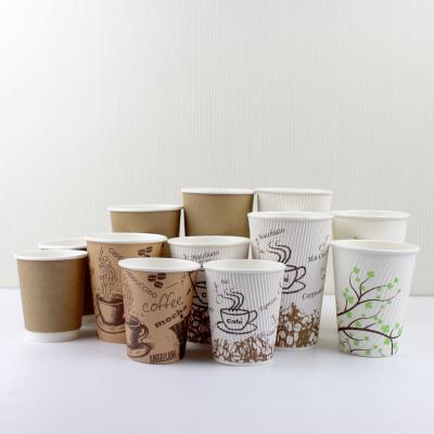 China 6 7 8 9 10 12 15 24 32oz Disposable Disposable Drink Paper Juice Disposable Cold-Hot Coffee Cups for Milk Tea for sale