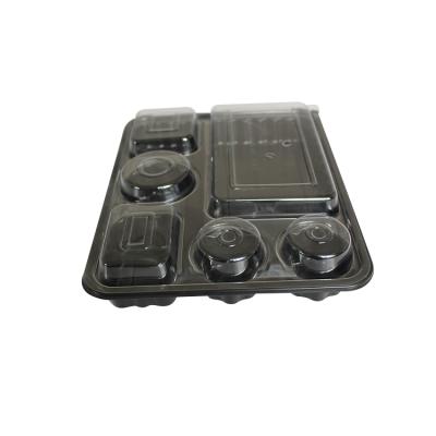 China Disposable Plastic Food Container Microwavable Microwavable Food Boxes Takeaway Packaging for sale