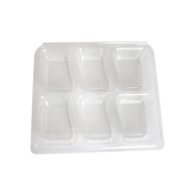 China 2020 New Product Disposable Square PET Fruit Bread Desert Pastry Packaging Boxes Plastic Food Container for sale