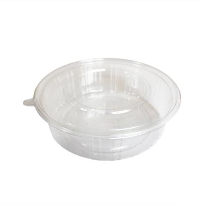 China Disposable Round Clear Plastic Disposable Food Container With Lid Cake Packaging Box for sale