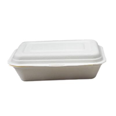 China Food Sugarcane Biodegradable Disposable Bagasse Fast Food Clamshell Material Box for sale