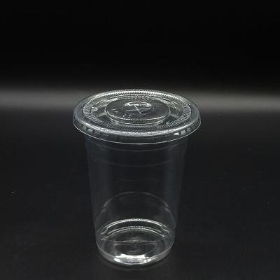 China 98mm 500ml 8oz 10oz 12oz 14oz 16oz U Shape Pet Microwavable Plastic Disposable Take Away Plastic Cups for sale