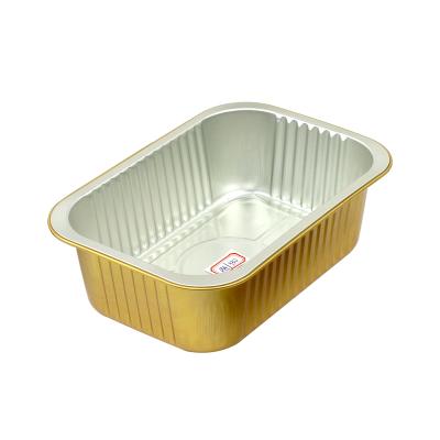 China Disposable Aluminum Foil Lunch Boxes Take Out Food Containers Heat Resistant Food Containers With Lid for sale