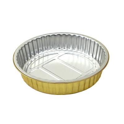 China Ready To Eat Food Grade Aluminum Foil Container Take Out Lunch Box Tray With Cardboard Lid for sale