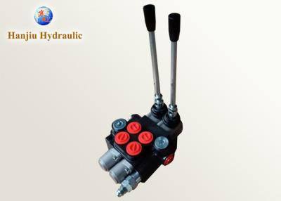 China High Performance 2 Spool Hydraulic Valve / Hydraulic Control Valve 50 Bar Back Pressure for sale