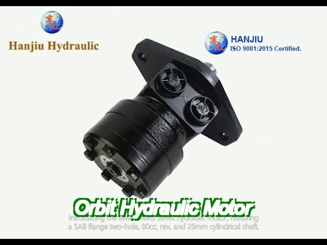 bmr omr s series hydraulic motor sae b flange 2 hole 80cc/rev 25mm cylindrical shaft