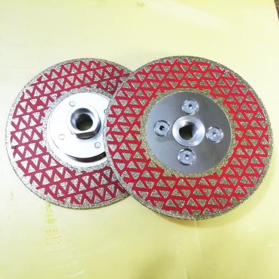 China Diamond Order Straight 115mm With M14 Flange Red Stone Plated Rim Diamond Cutting Blade for sale