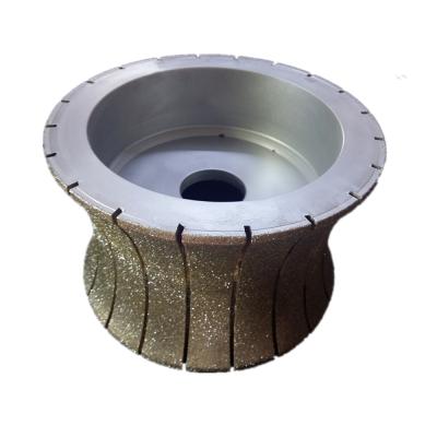 China 250mm Plated Stone Diamond Profile Deburring Grinding Wheel for sale