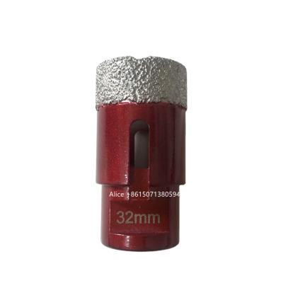 China Stone Factory Direct Sale 32MM Diamond Core Bit Vacuum Brazed Drill Bit M 14 for sale