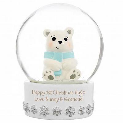 China Europe Birthday Gift Baby Bear Snow Globe Customized Water Animal Globe for sale