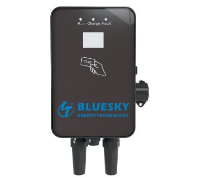 China 1.6 Screen Display Bluesky 11kw 16A 4G AC EV Charger Electric Car Charging Station Three Phase Wallbox for sale