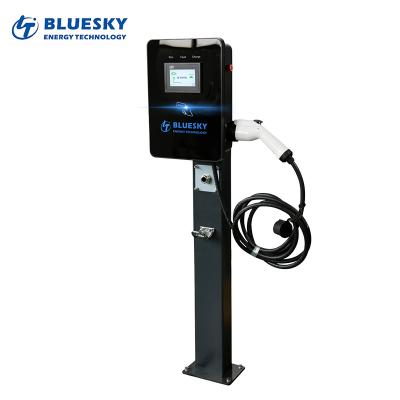 China 22kw AC EV Charger With Type - 2 With 4.3 Screens Ev Charger Electric Car Floor Built-in Fast Charger 4 Meter Type 12 A BSEC-A117 for sale