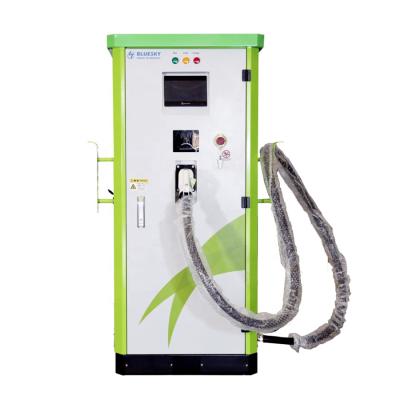 China 60KW GB/T DC EV Charging Single Connector EVSE Electric Vehicle Fast Charger -40℃~+75℃ 12 Months 150 - 750VDC Max.200a Bluesky BSEC60D1G500S for sale