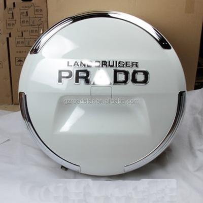 China Excellent Equipment Spare Tire Cover High Quality Stainless Steel Spare Tire Cover For Land Cruiser Prado Spare Tire Cover for sale