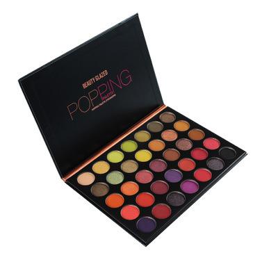 China Waterproof BEAUTY GLOSSY Pearlescent Gloss Jumping Beauty Cosmetic 35 Colors Accent Matte Eyeshadow Palette for sale