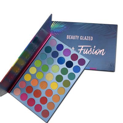 China Brand Fluorescent Beauty Matte Eyes Beauty Pressed Powder Highlight Makeup 39 Rainbow Colors Glazed Waterproof Eyeshadow Palette for sale