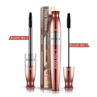 China QIC Rose Gold Lash Savvy Mascara Double Brush Eyelash Extension Fast/Quick Dry Mascara for sale