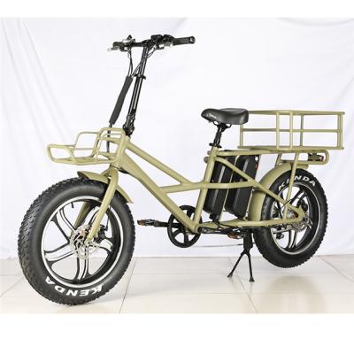 China Hot Sales Electric Food Delivery Bicycle Aluminum Cargo Ebike With Dual Battery for sale