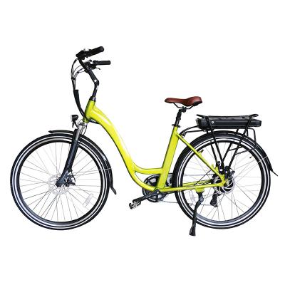 China Aluminum Alloy 26 Inch Green City Electric Bike 250W For Women With Lithium Battery for sale