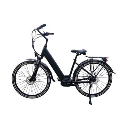 China New Aluminum Model Tire 700C Mid Drive Motor Electric Bike With Belt Transmission For Adults for sale