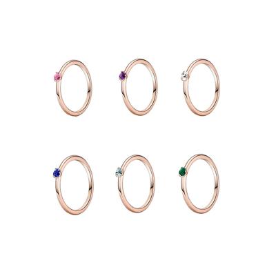 China Others Boutique 925 Sterling Silver Rose Gold Simple Temperament Women's Ring Wholesale for sale