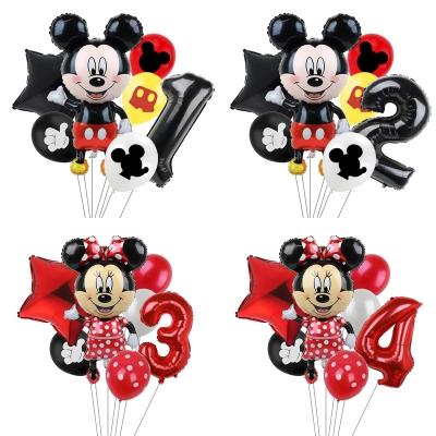 China 32 Inch Birthday Party Decoration Mickey Mouse Digital Balloon Gift Hot Sale Children's Mickey Minnie Balloon for sale