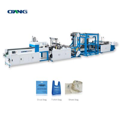 China Building Material Shops Factory Manufacturer Fully Automatic Non Woven T-shirt Bag Making Machine Non Woven Bag Making Machine for sale